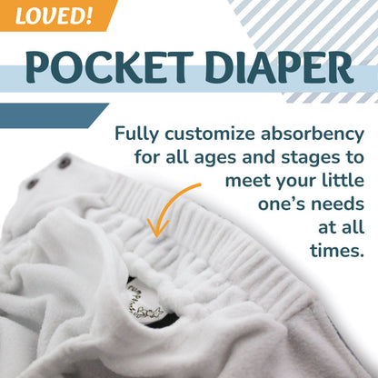 Kanga Care Rumparooz OBV G3 One Size Pocket Cloth Diaper - Glacier Gray