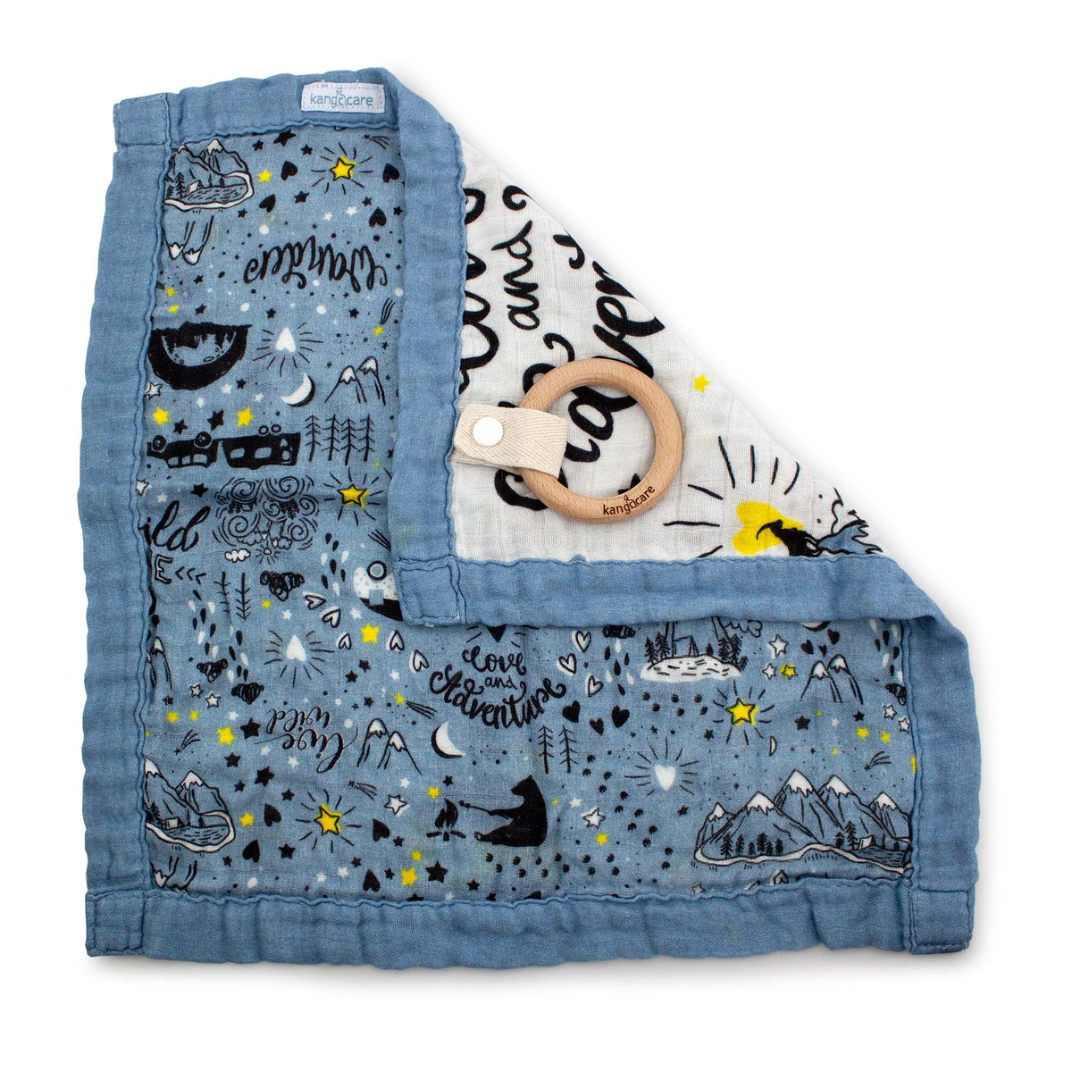 Kanga Care Reversible Teething Blanket Lovey - Wander