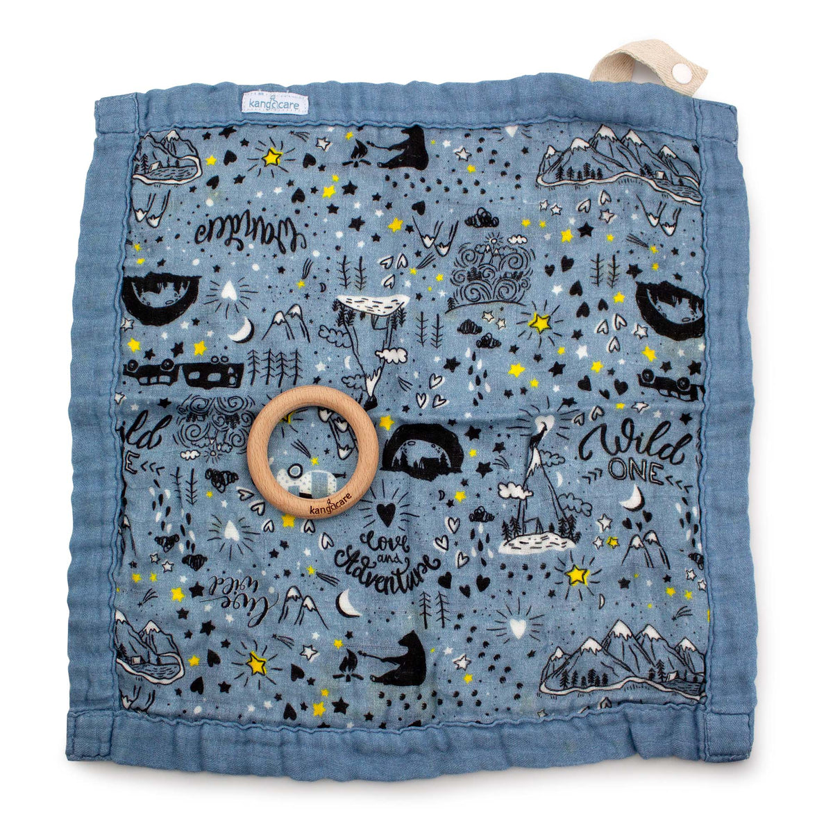 Kanga Care Reversible Teething Blanket Lovey - Wander