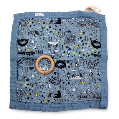 Kanga Care Reversible Teething Blanket Lovey - Wander
