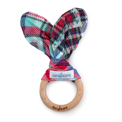 Kanga Care Muslin Crinkle Bunny Ear Teething Ring - Billy