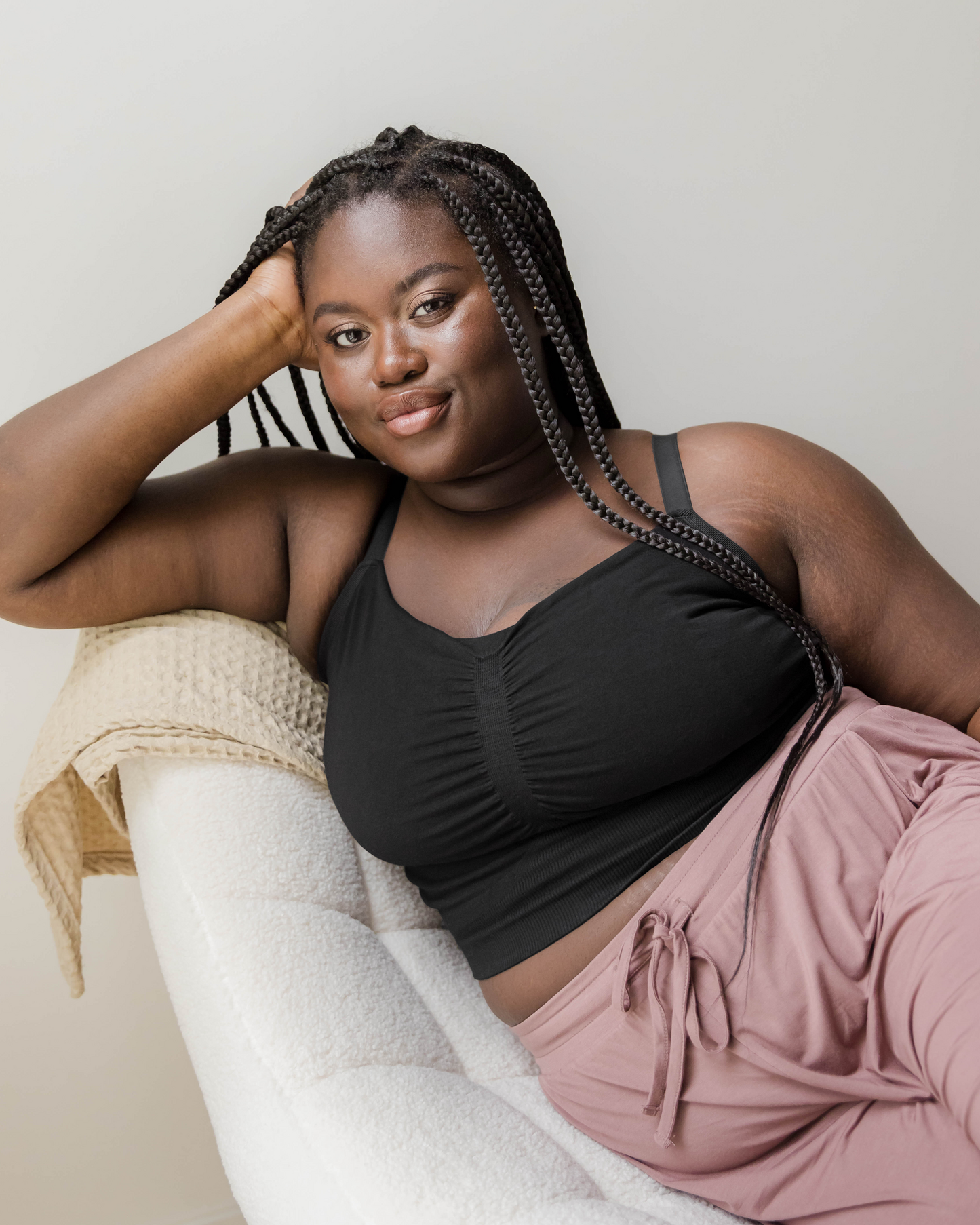Kindred Bravely Sublime Bamboo Hands-Free Pumping Lounge & Sleep Bra Black