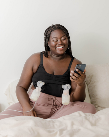 Kindred Bravely Sublime Bamboo Hands-Free Pumping Lounge & Sleep Bra Black