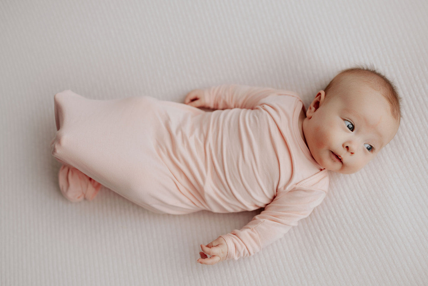 Three Little Tots Heavenly Pink Newborn Knotted Baby Gown