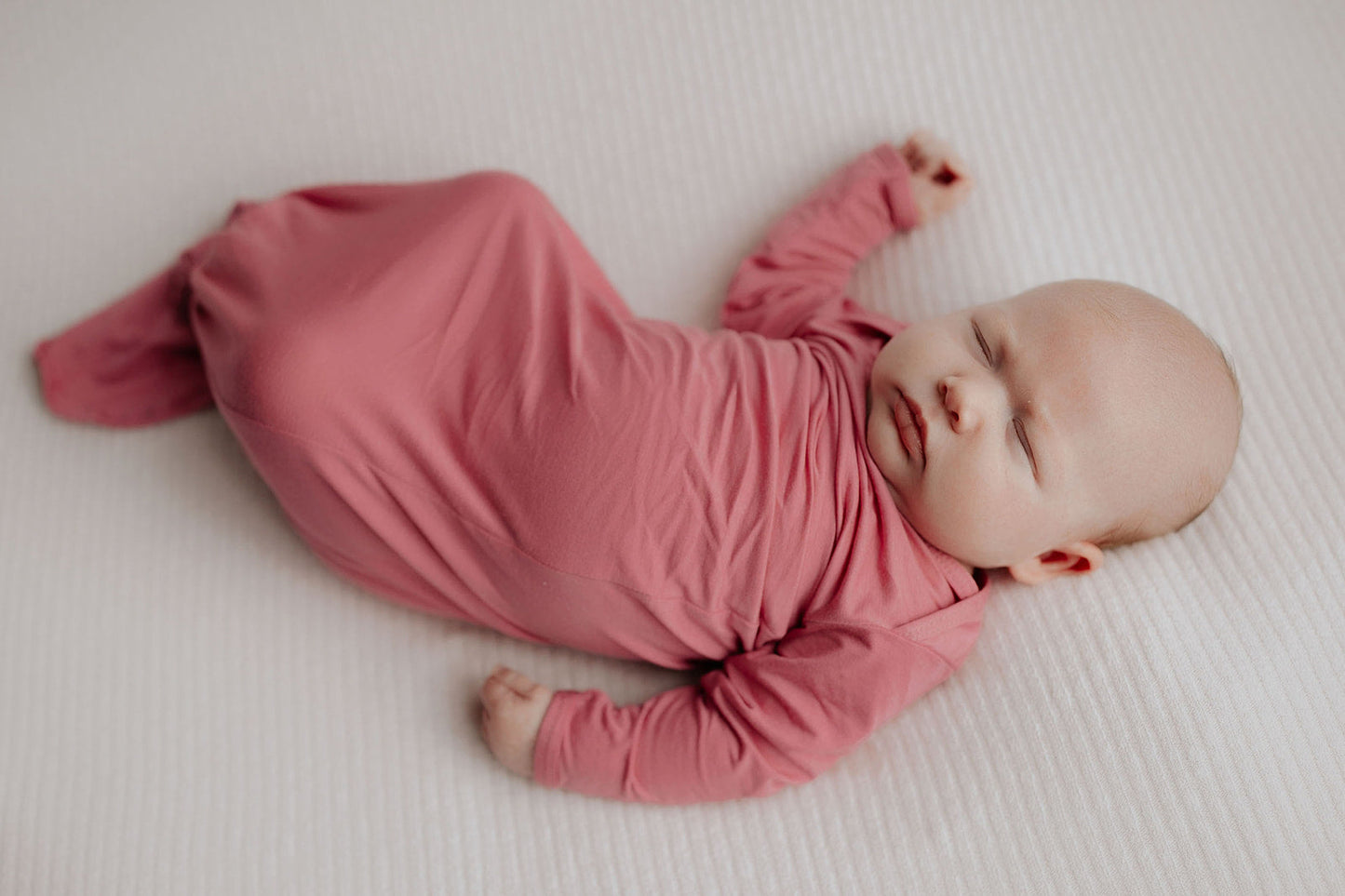 Three Little Tots Rose Knotted Newborn Baby Gown