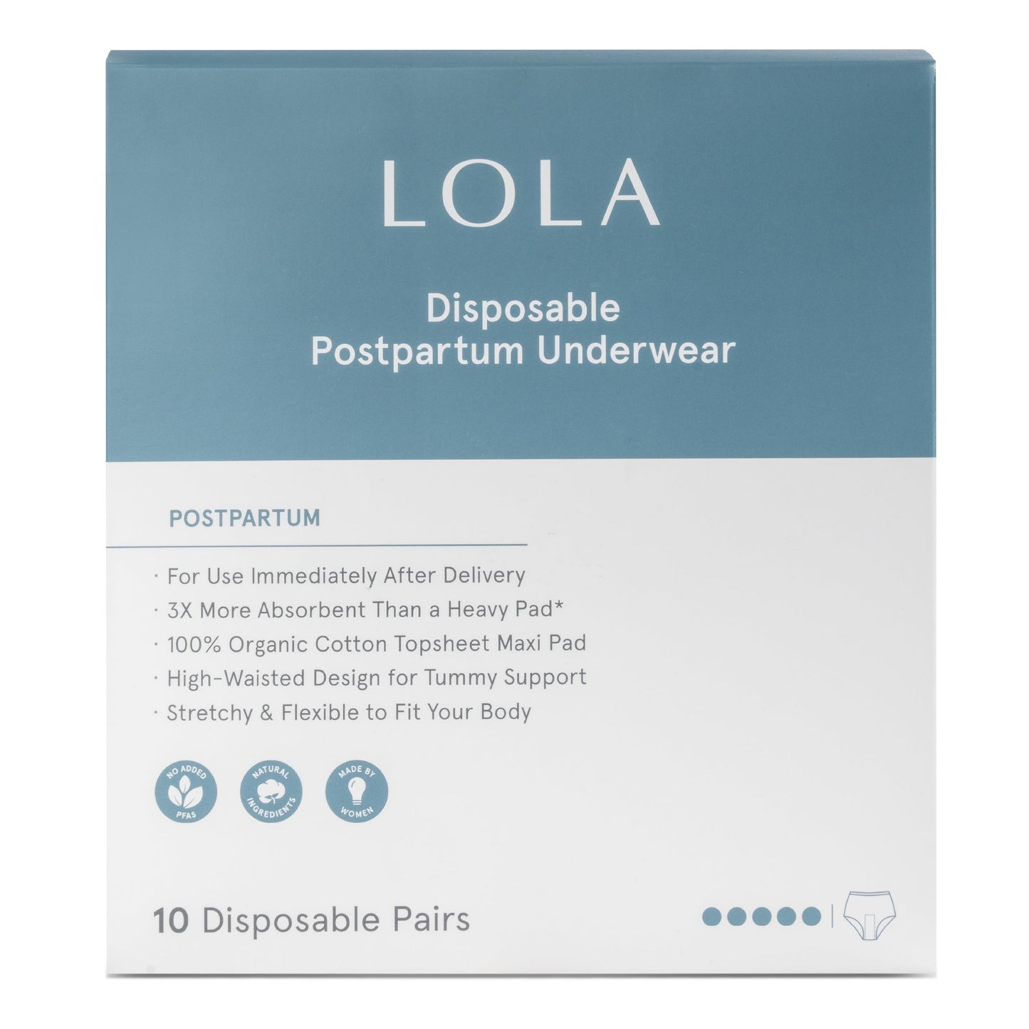 LOLA Organic Disposable Postpartum Underwear