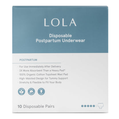 LOLA Organic Disposable Postpartum Underwear