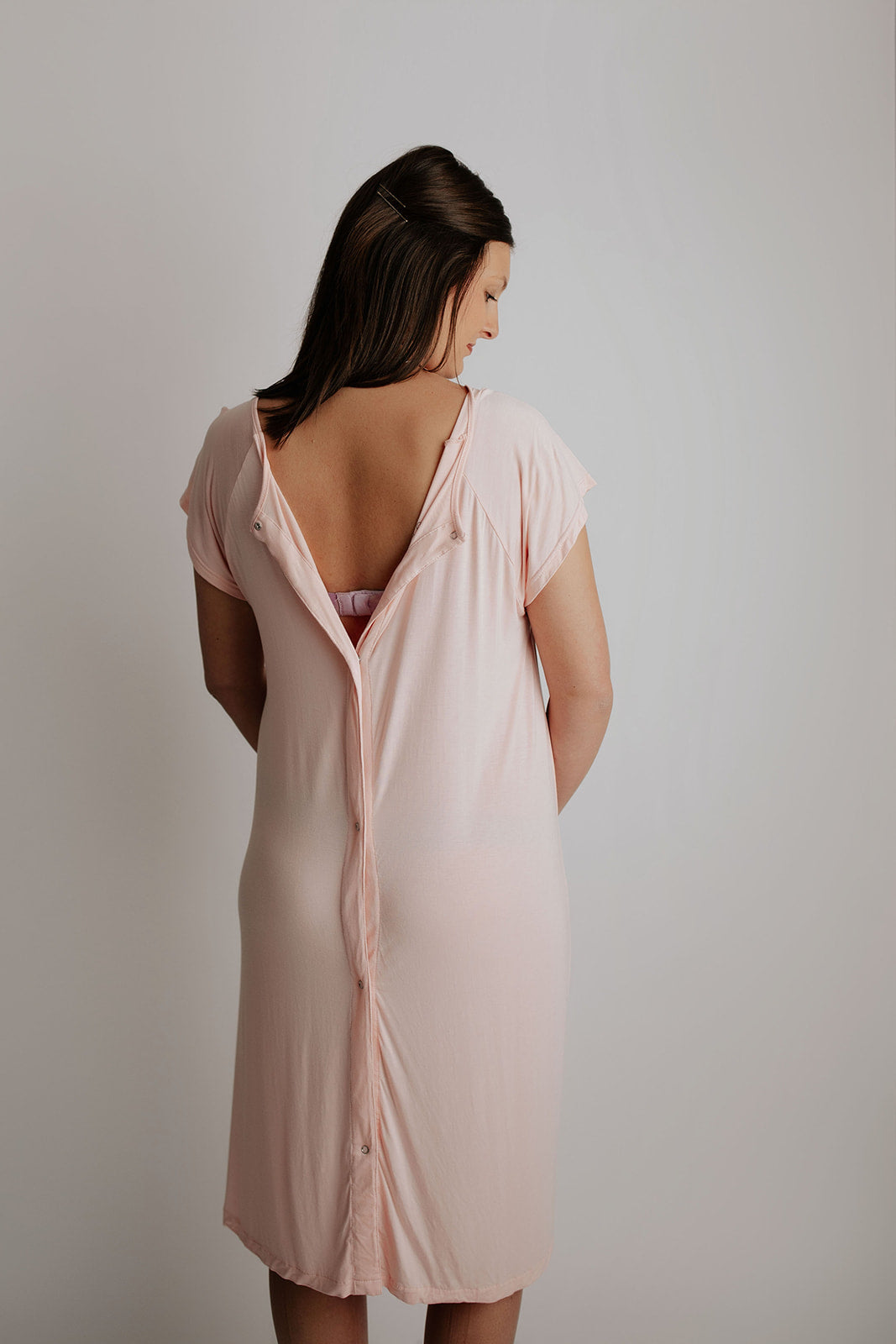 Three Little Tots Heavenly Pink Mommy Labor and Delivery Nursing Hospital Gown