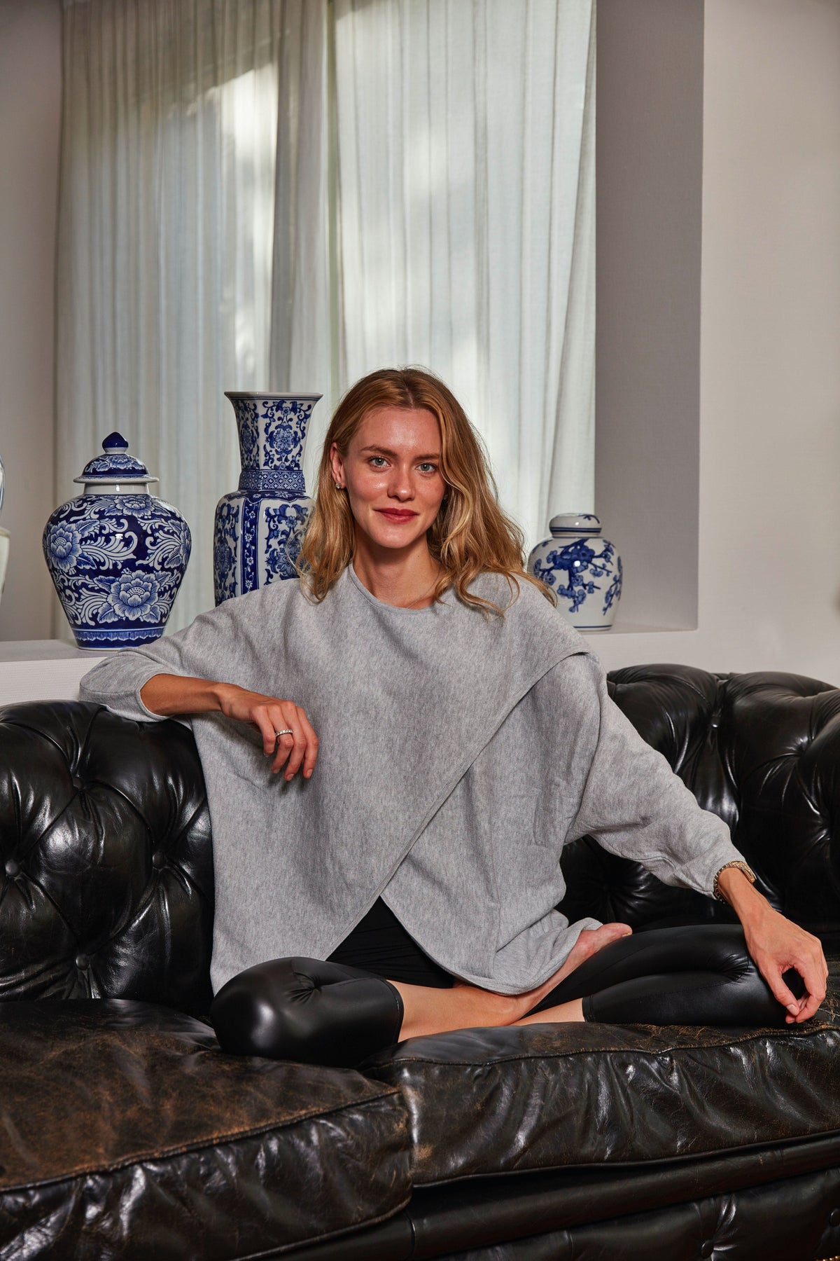 Accouchée Let Loose Crossover Long Sleeve Maternity/Nursing Knit Top