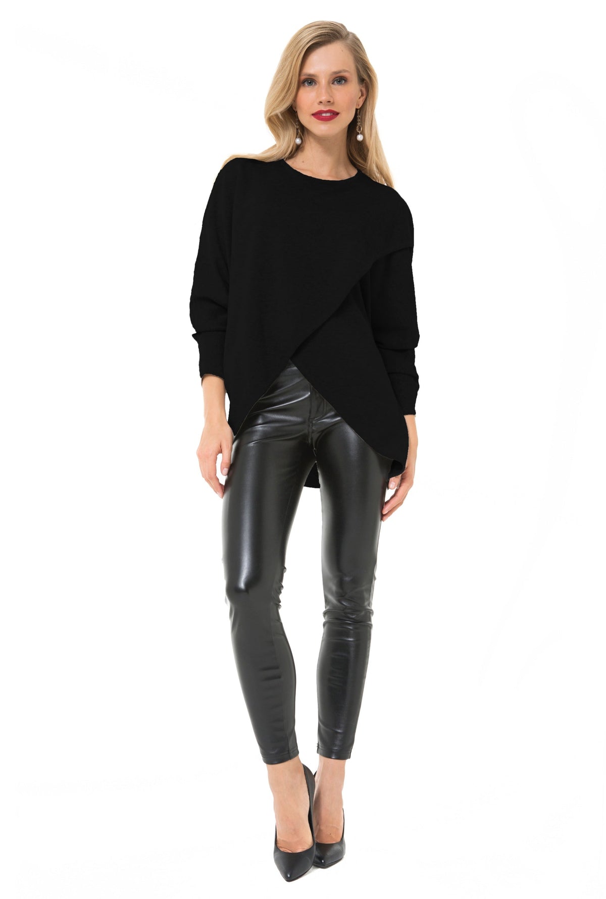 Accouchée Let Loose Crossover Long Sleeve Maternity/Nursing Knit Top