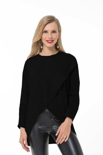 Accouchée Let Loose Crossover Long Sleeve Maternity/Nursing Knit Top
