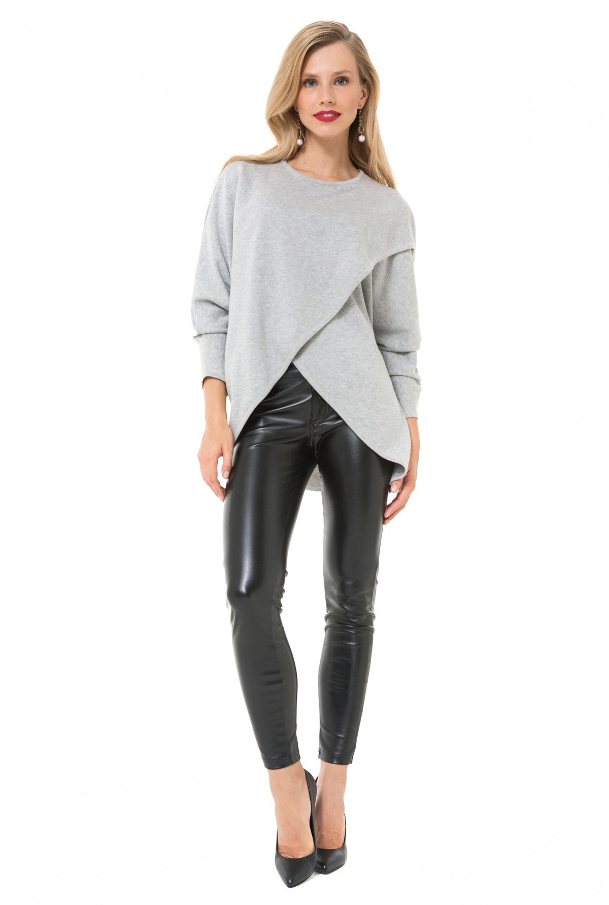 Accouchée Let Loose Crossover Long Sleeve Maternity/Nursing Knit Top