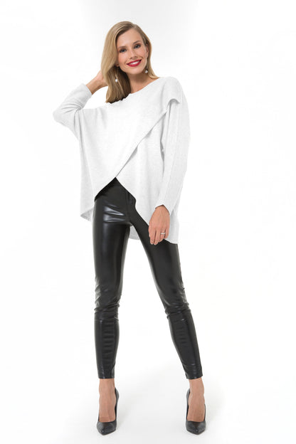 Accouchée Let Loose Crossover Long Sleeve Maternity/Nursing Knit Top