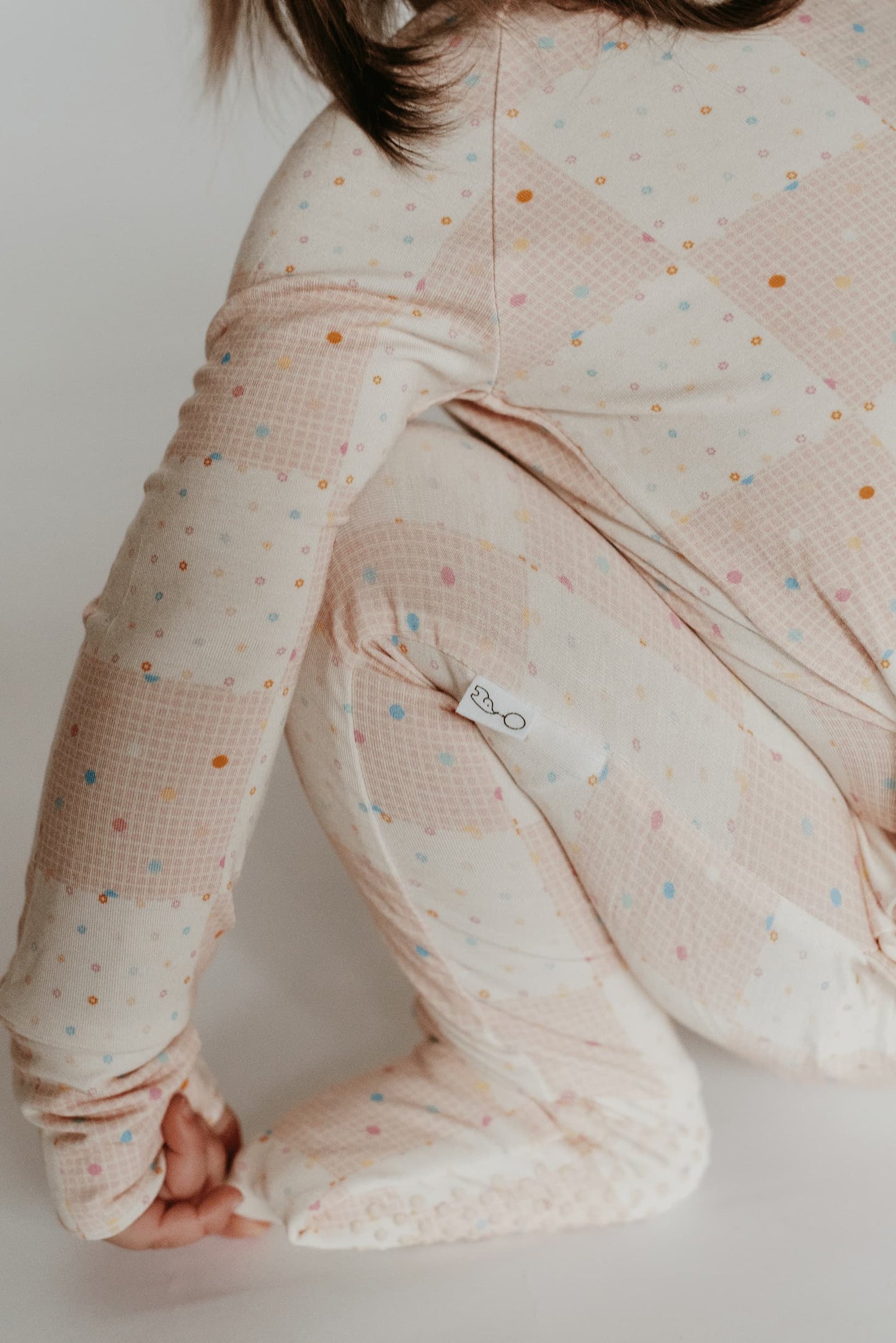 LURE Peek-a-Boo Baby Sleeper Blush Sprinkle / Checkered