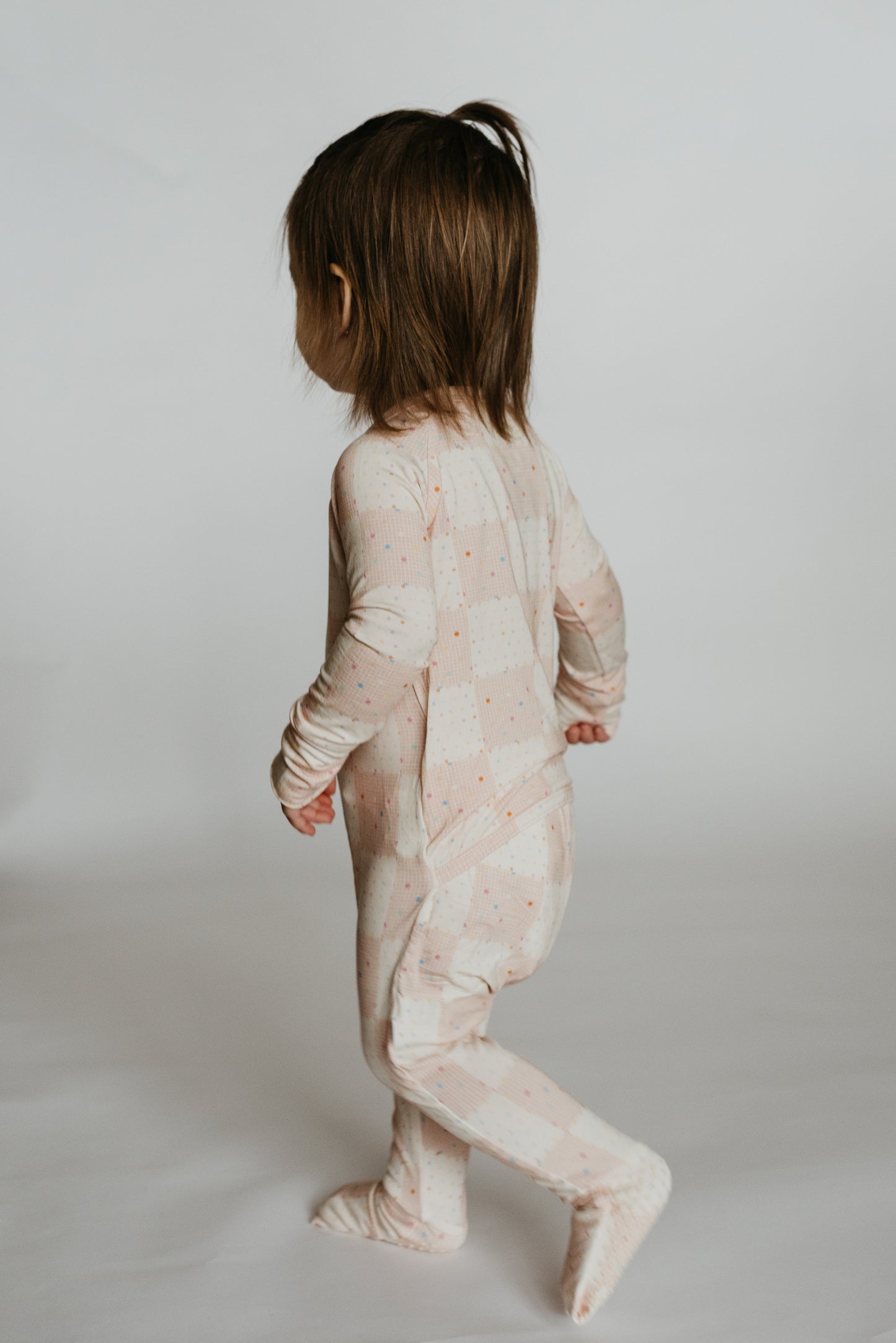 LURE Peek-a-Boo Baby Sleeper Blush Sprinkle / Checkered