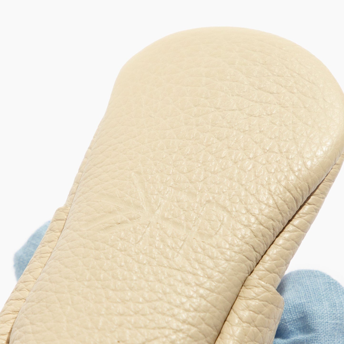 Freshly Picked Linen Periwinkle Knotted Bow Baby Shoe