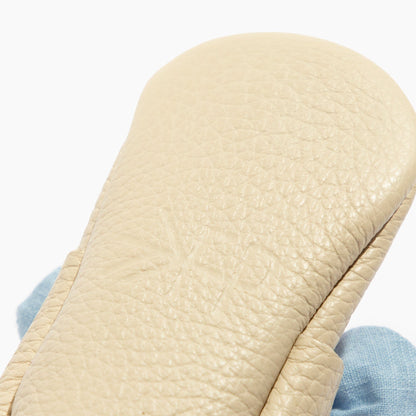 Freshly Picked Linen Periwinkle Knotted Bow Baby Shoe