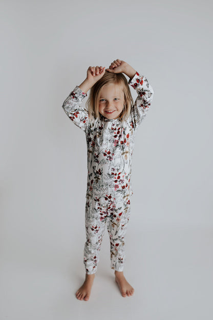 Three Little Tots Floral Girls Kids Pajamas