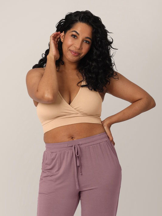 Kindred Bravely French Terry Racerback Nursing & Sleep Bra Beige