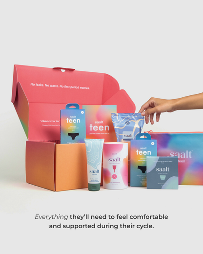 Saalt First Period Kit - Gentle Starter Set for Teens