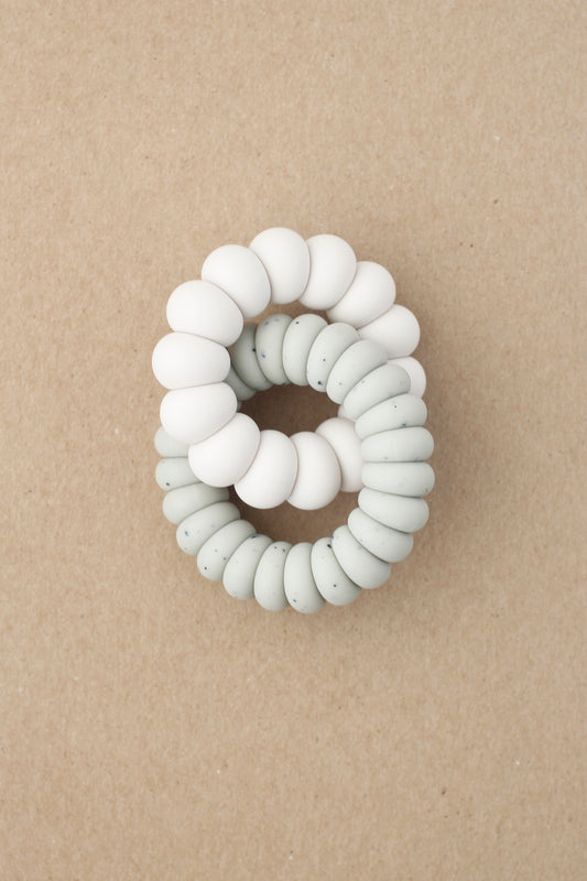 littleCHEW Freezer Teether - Luna | Silver Ivory