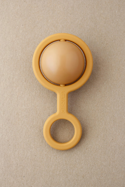 littleCHEW Rattle Toy - Ora | Mustard