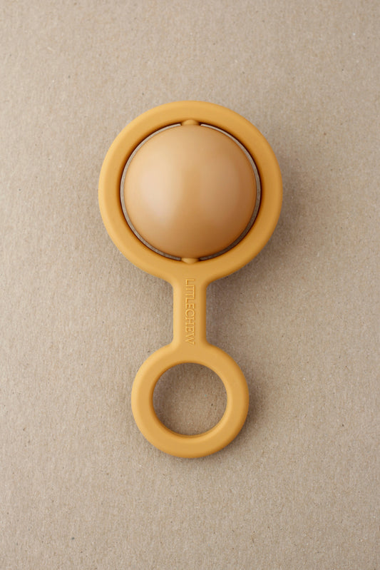 littleCHEW Rattle Toy - Ora | Mustard