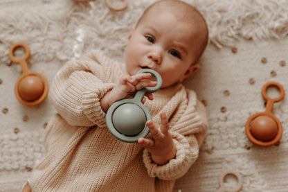 littleCHEW Rattle Toy - Ora | Peony