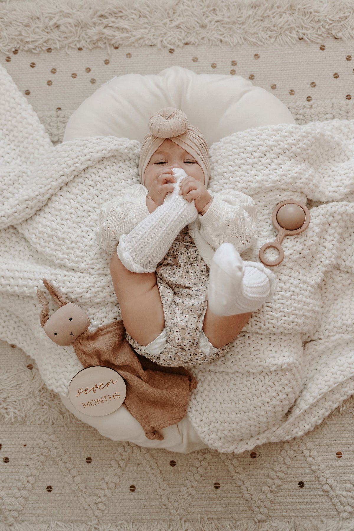 littleCHEW Rattle Toy - Ora | Beige