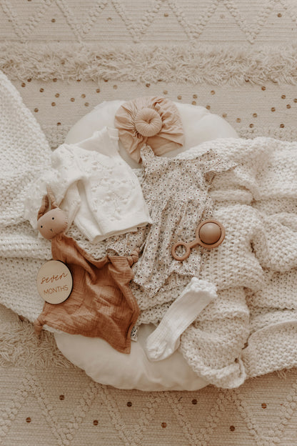 littleCHEW Rattle Toy - Ora | Peony