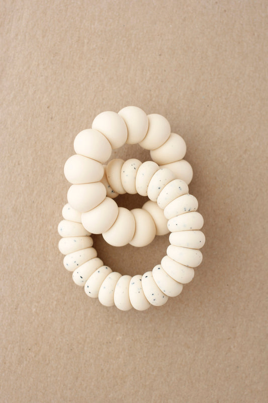 littleCHEW Freezer Teether - Luna | Speckled Cream