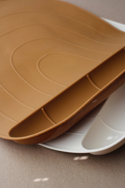 littleCHEW Rainbow Silicone Mat - Soft Sage