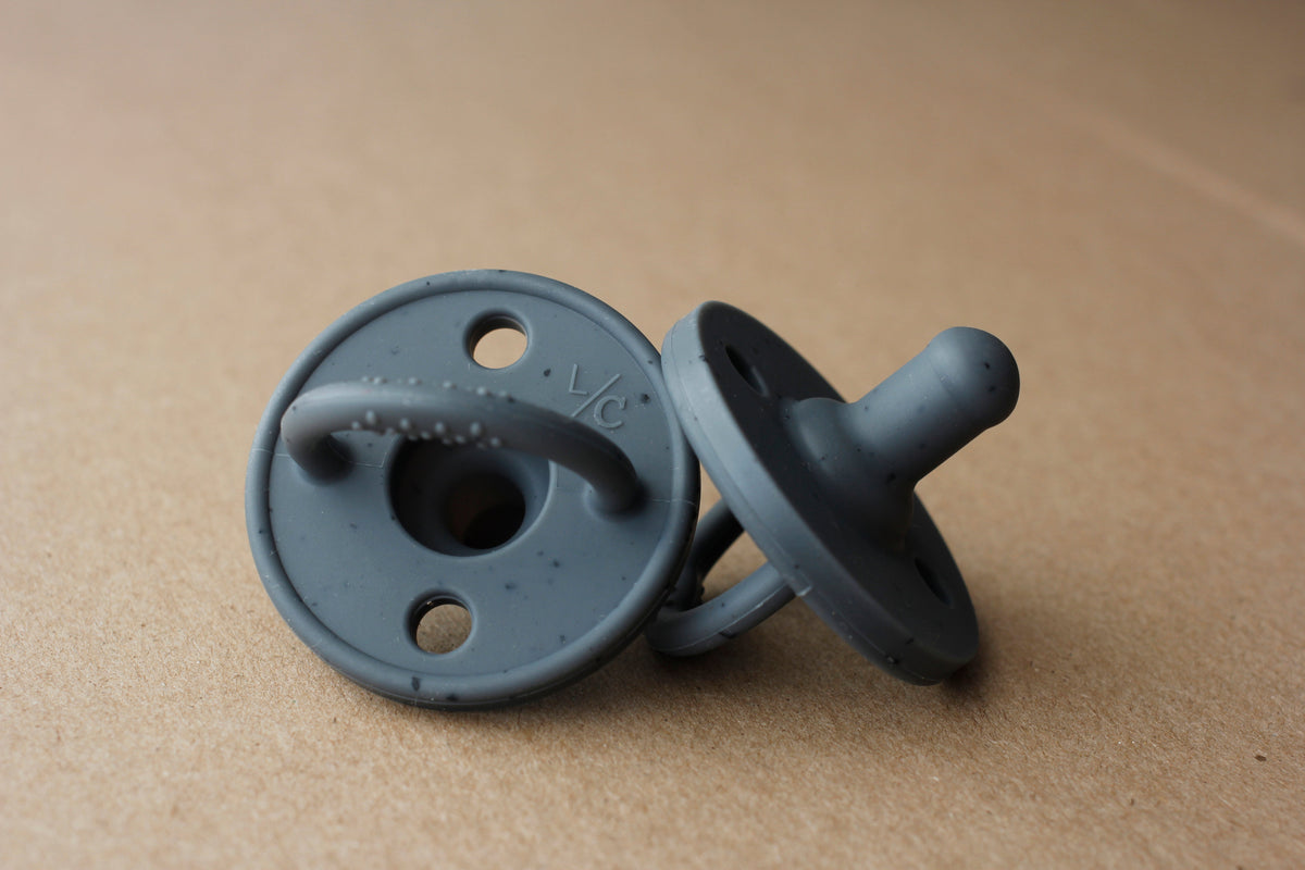 littleCHEW Silicone Pacifier | Speckled Charcoal