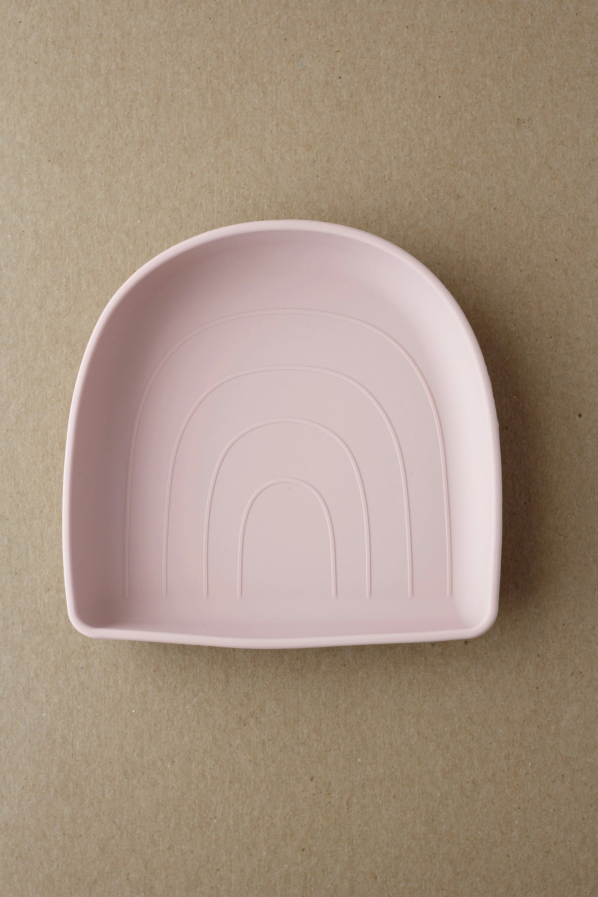 littleCHEW Silicone Suction Plate - Rainbow | Pale Mauve