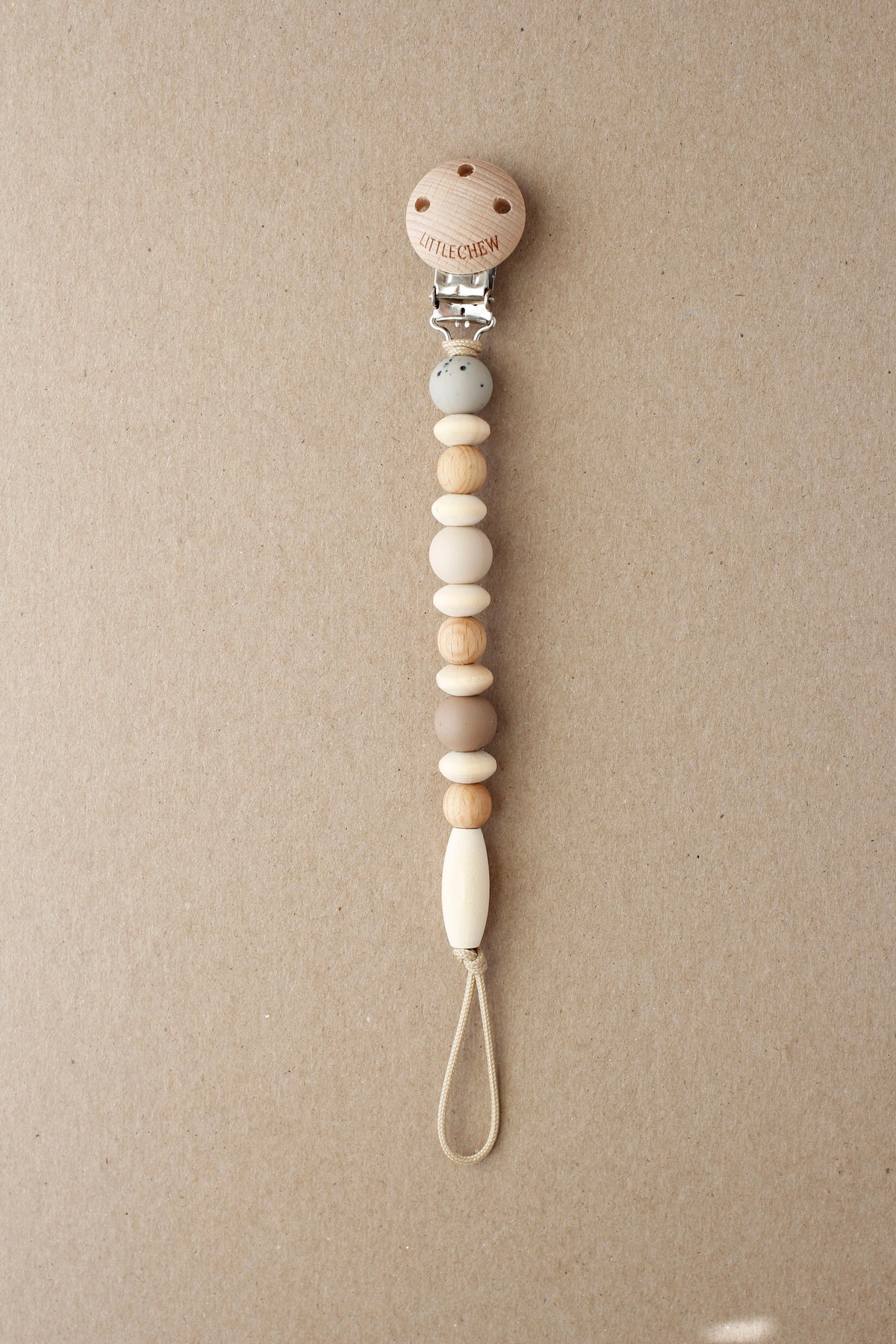 littleCHEW Pacifier Clip - Omar | Ash