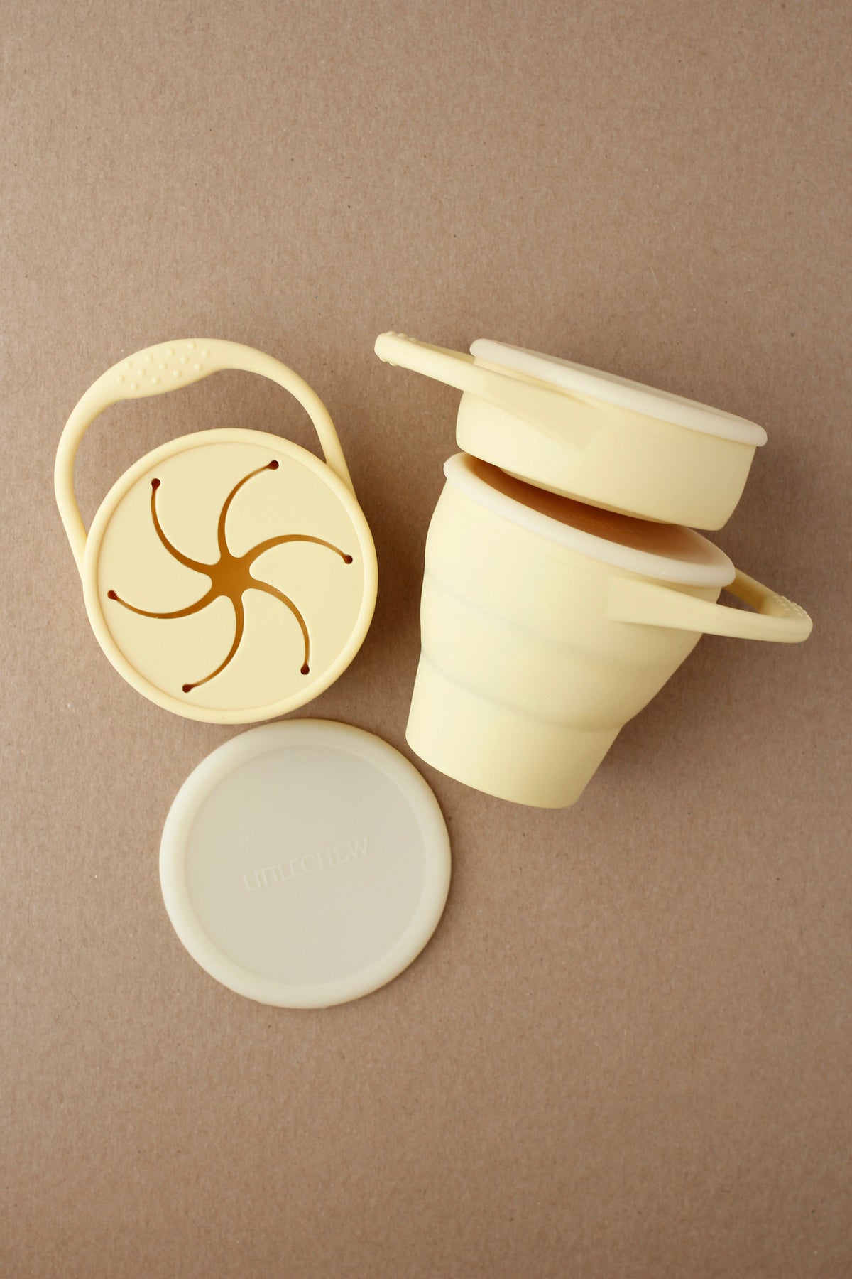 littleCHEW Foldable Silicone Snack Cup - Pineapple