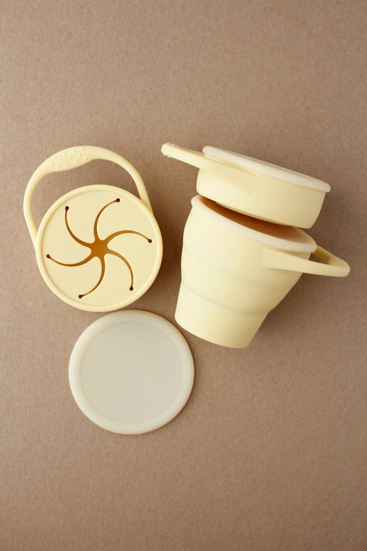 littleCHEW Foldable Silicone Snack Cup - Pineapple