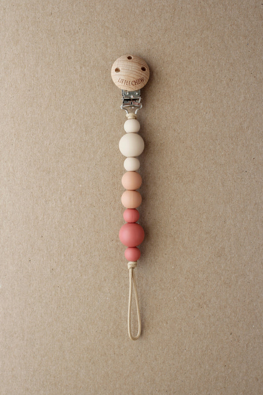 littleCHEW Pacifier Clip - Kira | Maroon