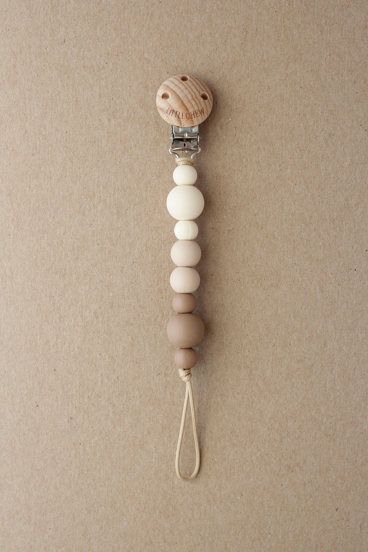 littleCHEW Pacifier Clip - Kira | Truffle