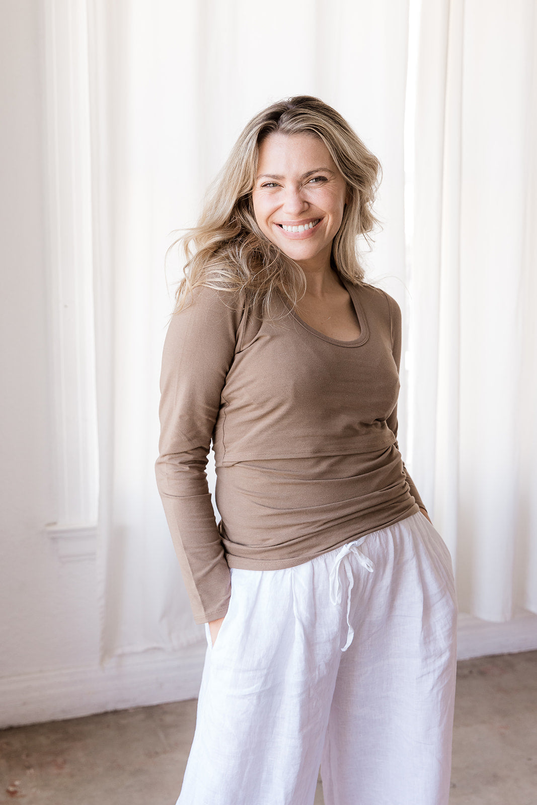 MLM Brand Little Breastfeeding Top - Americano Brown