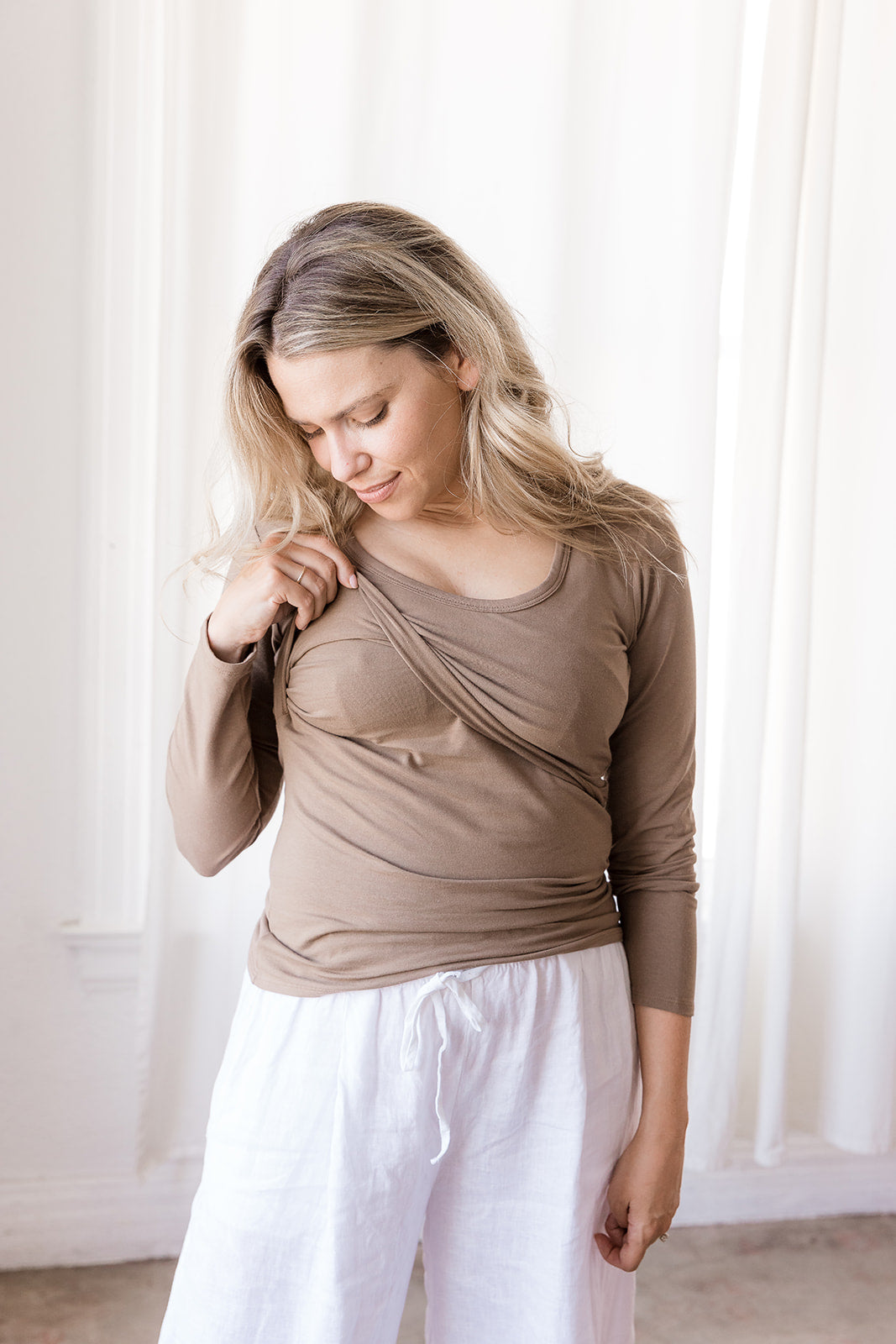 MLM Brand Little Breastfeeding Top - Americano Brown