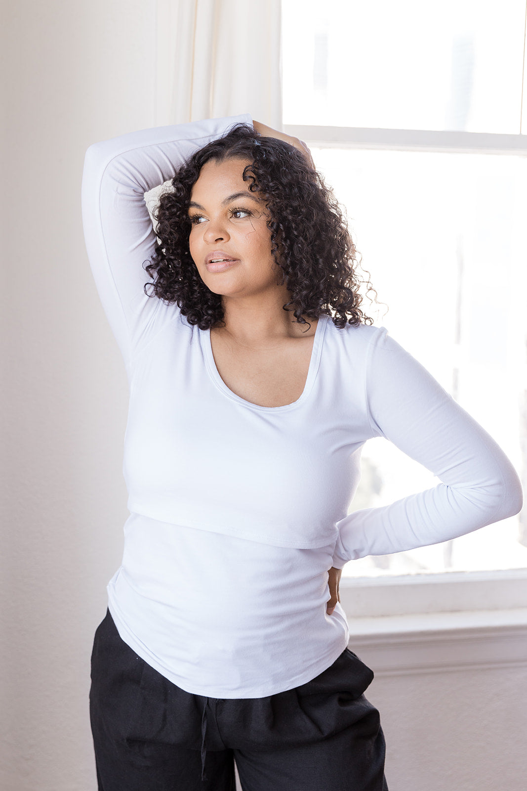 MLM Brand Little Breastfeeding Top - White