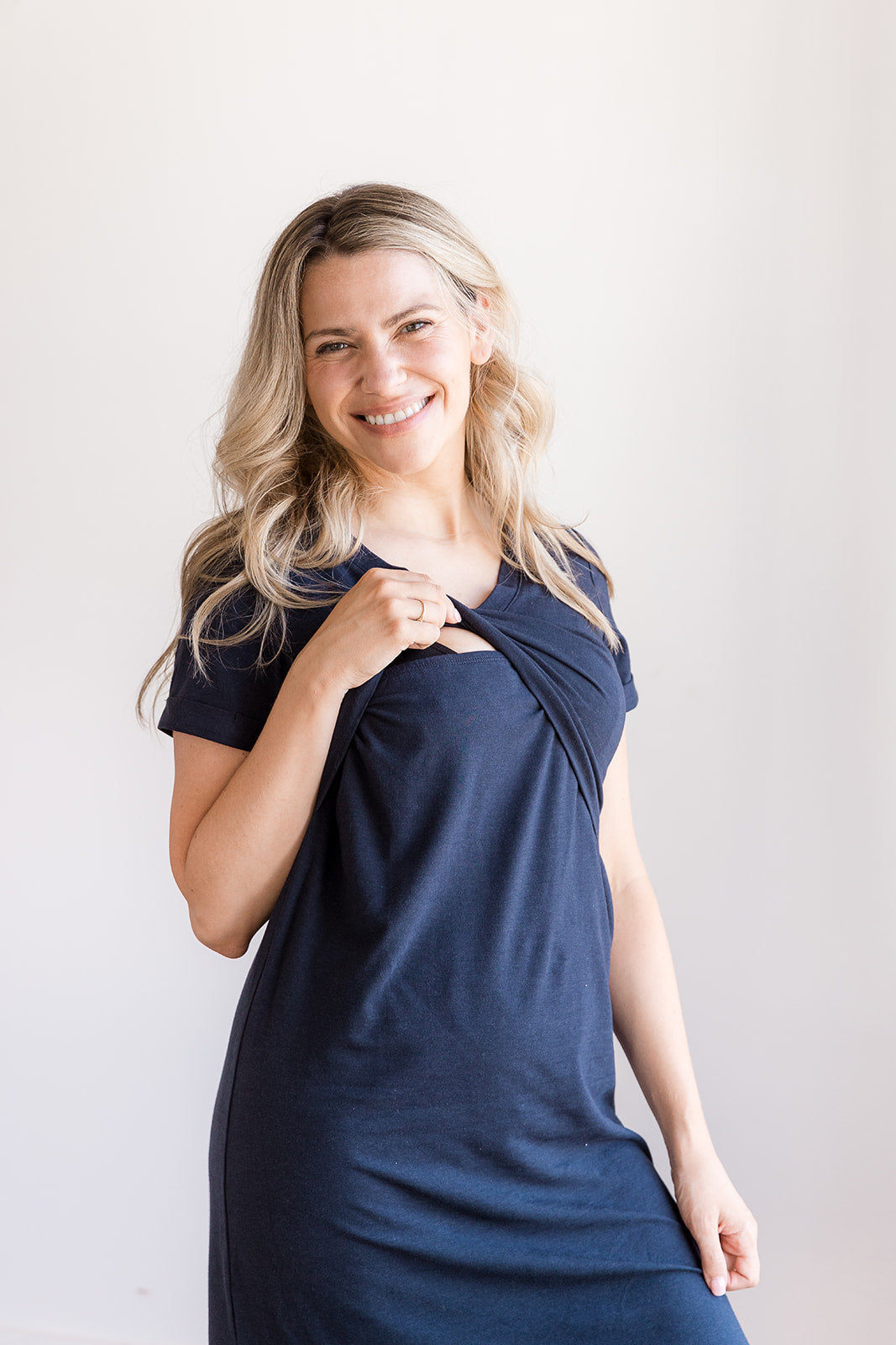 MLM Brand Everyday Breastfeeding Dress - Navy