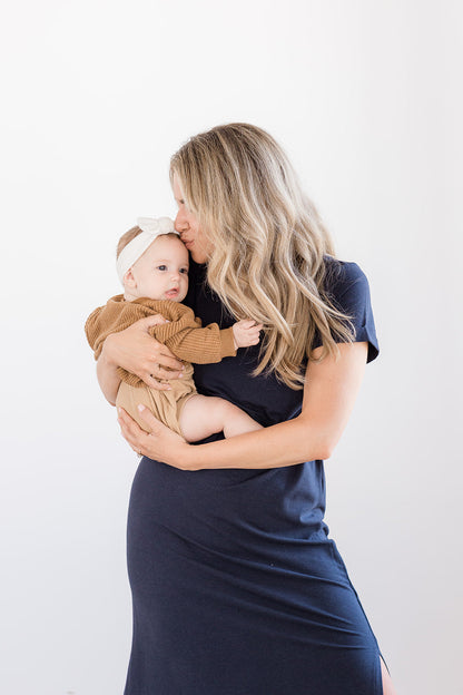 MLM Brand Everyday Breastfeeding Dress - Navy