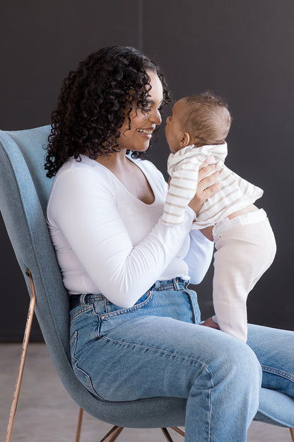MLM Brand Little Breastfeeding Top - White