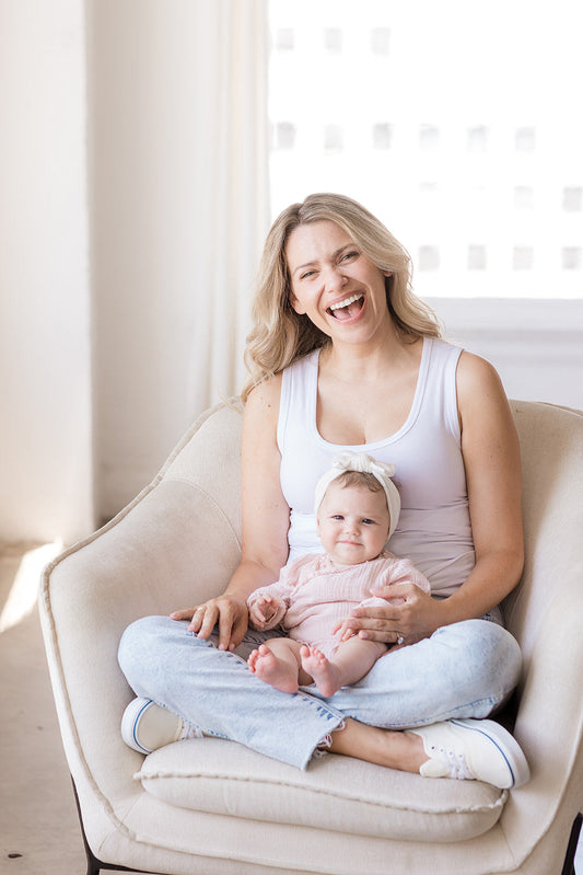 MLM Brand Everywhere Breastfeeding Tank Top - White