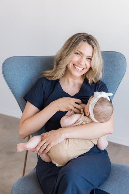 MLM Brand Everyday Breastfeeding Dress - Navy