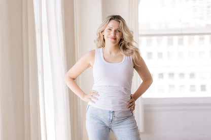 MLM Brand Everywhere Breastfeeding Tank Top - White