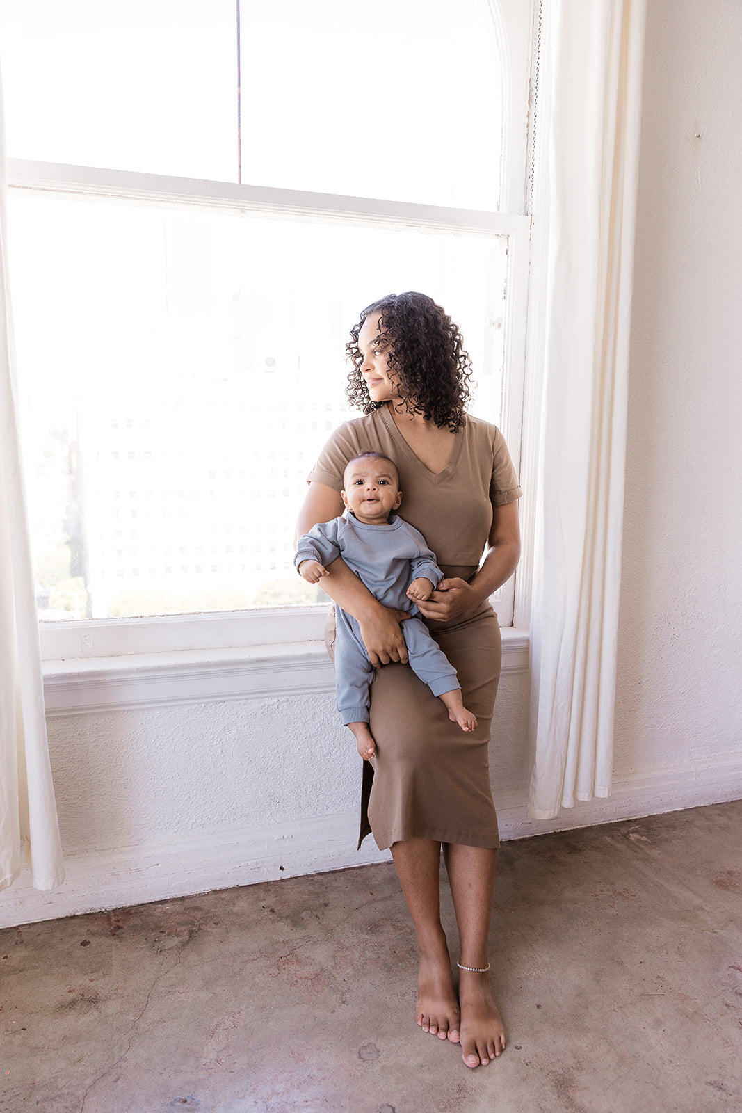 MLM Brand Everyday Breastfeeding Dress - Americano Brown