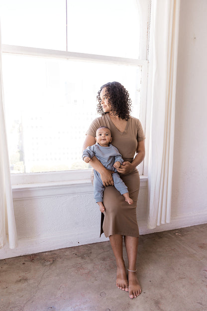 MLM Brand Everyday Breastfeeding Dress - Americano Brown